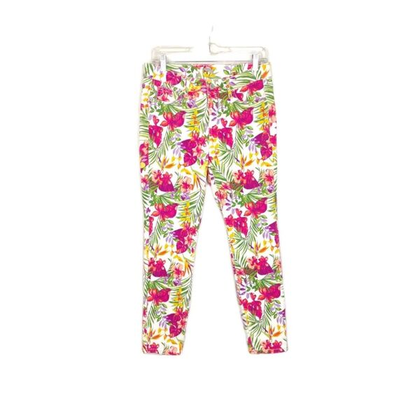 Tommy Bahama Marabella Blooms Ankle Skinny Jeans SZ 28 Boho Artisan Design - Picture 15 of 16